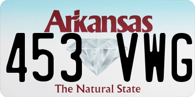 AR license plate 453VWG