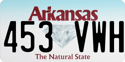 AR license plate 453VWH