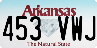 AR license plate 453VWJ