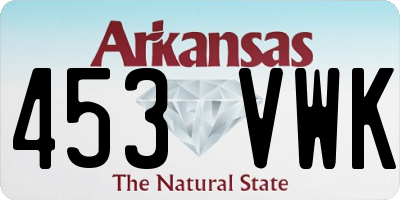 AR license plate 453VWK