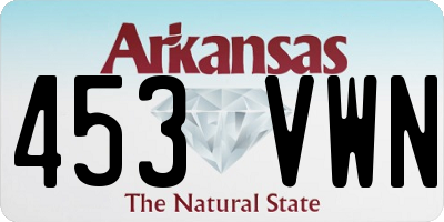 AR license plate 453VWN