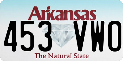 AR license plate 453VWO