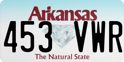 AR license plate 453VWR