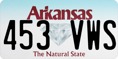 AR license plate 453VWS