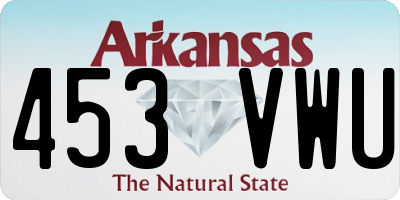 AR license plate 453VWU