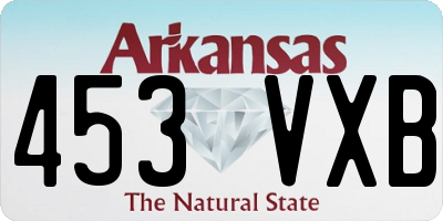 AR license plate 453VXB