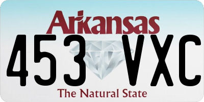 AR license plate 453VXC