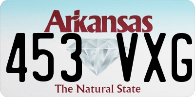 AR license plate 453VXG