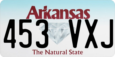 AR license plate 453VXJ