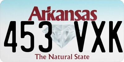 AR license plate 453VXK