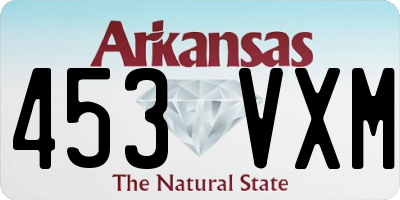 AR license plate 453VXM