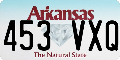 AR license plate 453VXQ