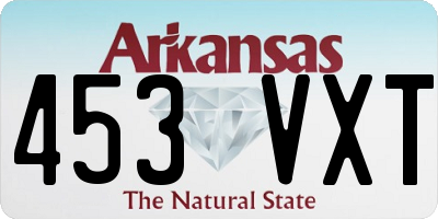 AR license plate 453VXT