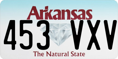 AR license plate 453VXV