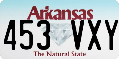 AR license plate 453VXY