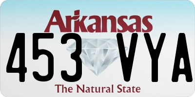 AR license plate 453VYA