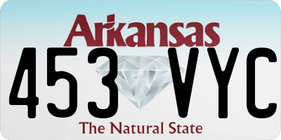 AR license plate 453VYC