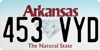 AR license plate 453VYD