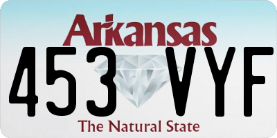 AR license plate 453VYF