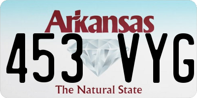 AR license plate 453VYG