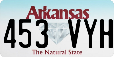 AR license plate 453VYH
