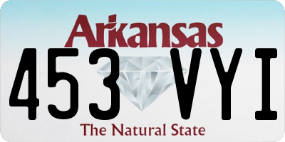 AR license plate 453VYI
