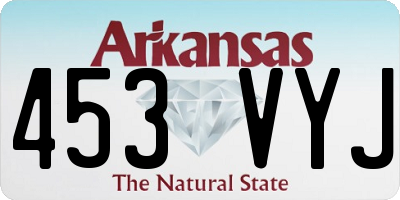 AR license plate 453VYJ