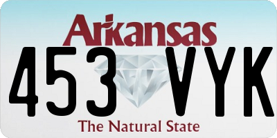 AR license plate 453VYK