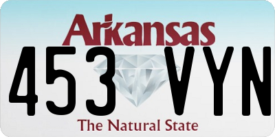 AR license plate 453VYN