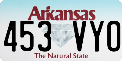AR license plate 453VYO