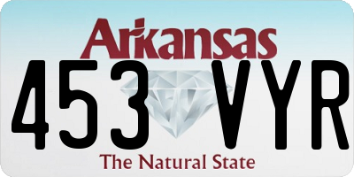 AR license plate 453VYR