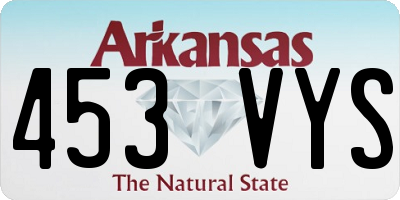 AR license plate 453VYS