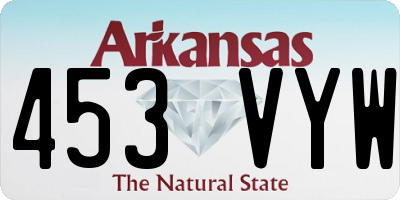 AR license plate 453VYW