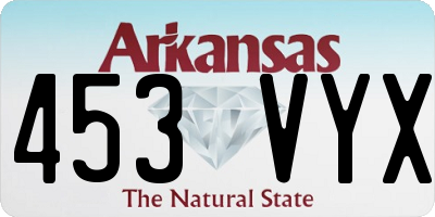 AR license plate 453VYX