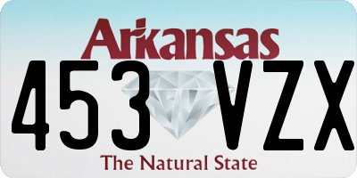 AR license plate 453VZX