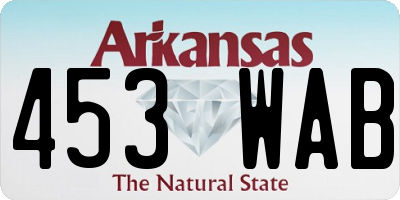 AR license plate 453WAB