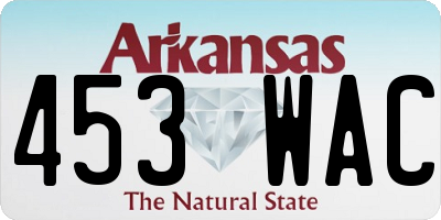 AR license plate 453WAC