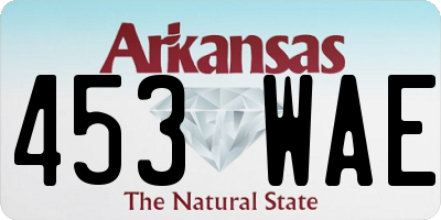 AR license plate 453WAE