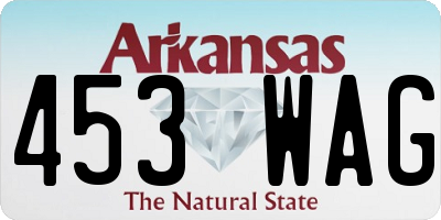 AR license plate 453WAG