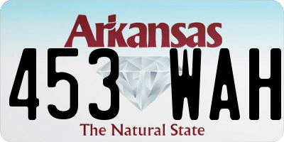 AR license plate 453WAH