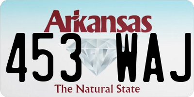 AR license plate 453WAJ