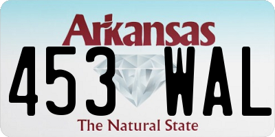 AR license plate 453WAL