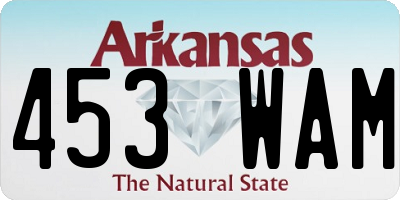 AR license plate 453WAM