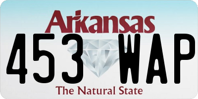 AR license plate 453WAP