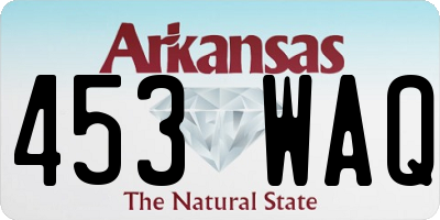 AR license plate 453WAQ