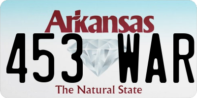 AR license plate 453WAR
