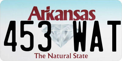 AR license plate 453WAT