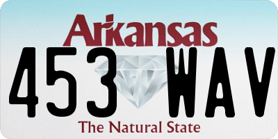 AR license plate 453WAV