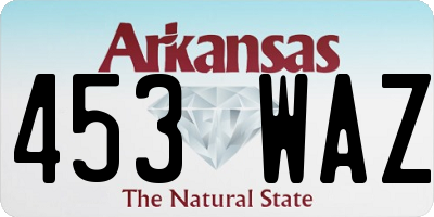 AR license plate 453WAZ