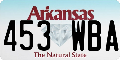 AR license plate 453WBA